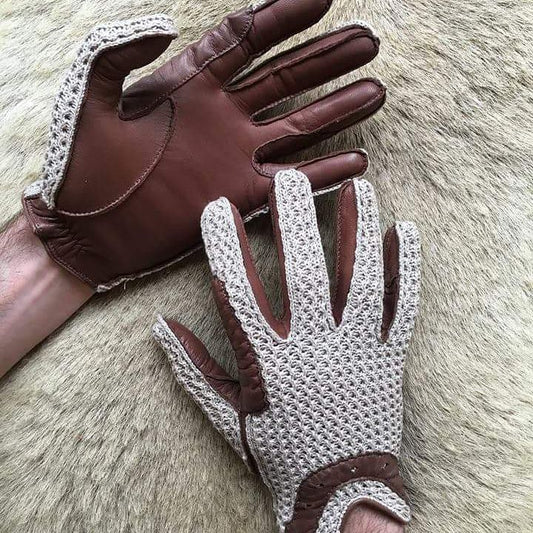 Women's Riding Gloves – Nappa Leather Palm with Crochet Top