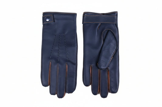 Men’s Deerskin Winter Gloves – Cashmere Lined in Black & Cork