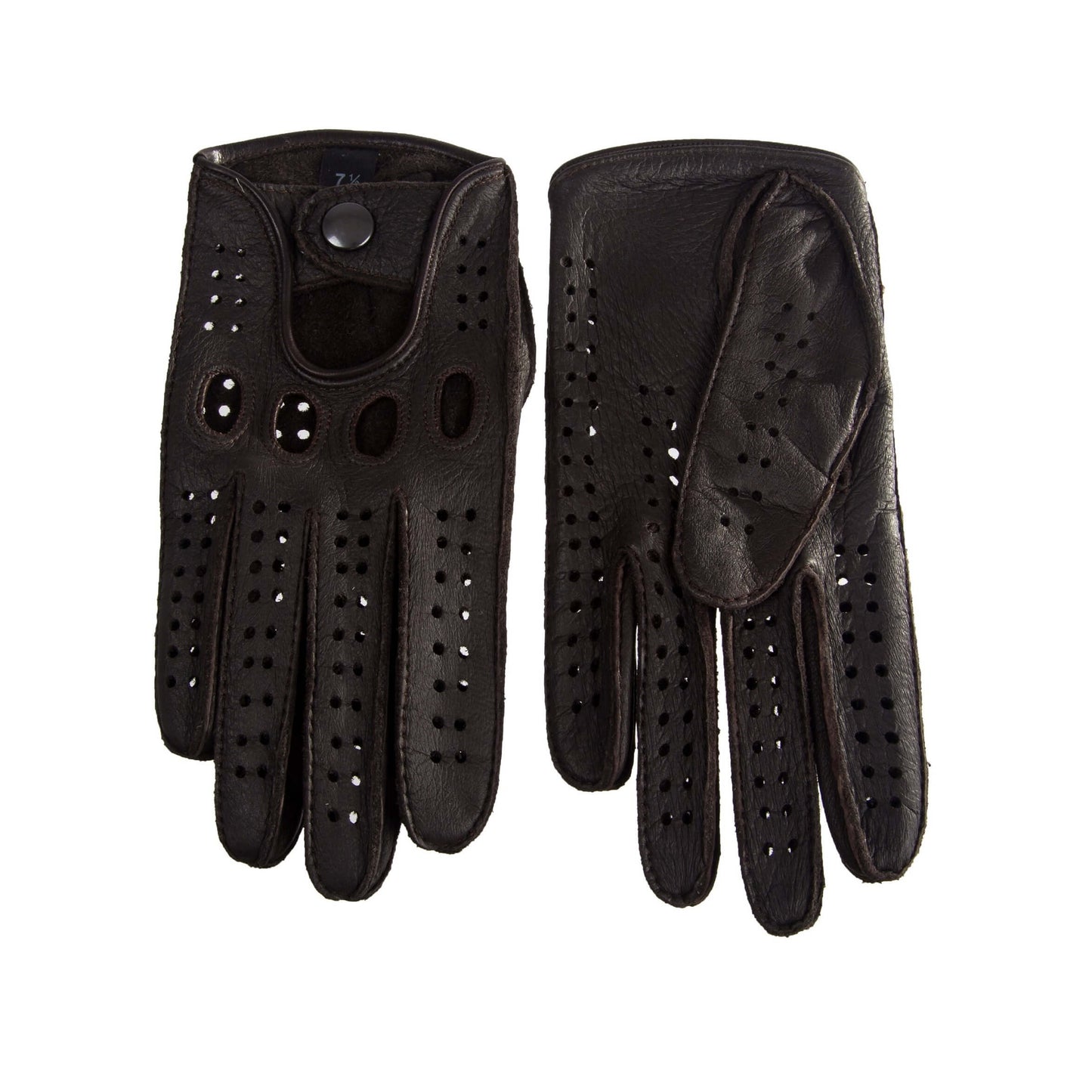 Men’s Hand-Sewn Deerskin Driving Gloves - Dark Brown