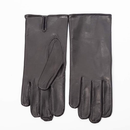 Men’s Black Unlined Nappa Leather Gloves – Italian Leather with Inside Stitching