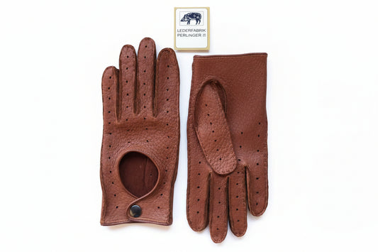 Women's Peccary Leather Driving Gloves Premium Handcrafted Comfort