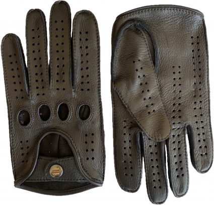 Men’s Hand-Sewn Deerskin Driving Gloves - Black