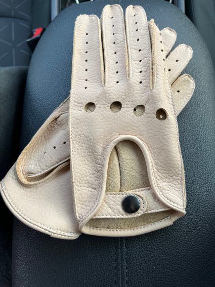 Women's driving gloves deerskin beige