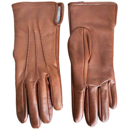 Women's winter gloves cashmere lined lambskin cork