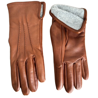 Women's winter gloves cashmere lined lambskin cork